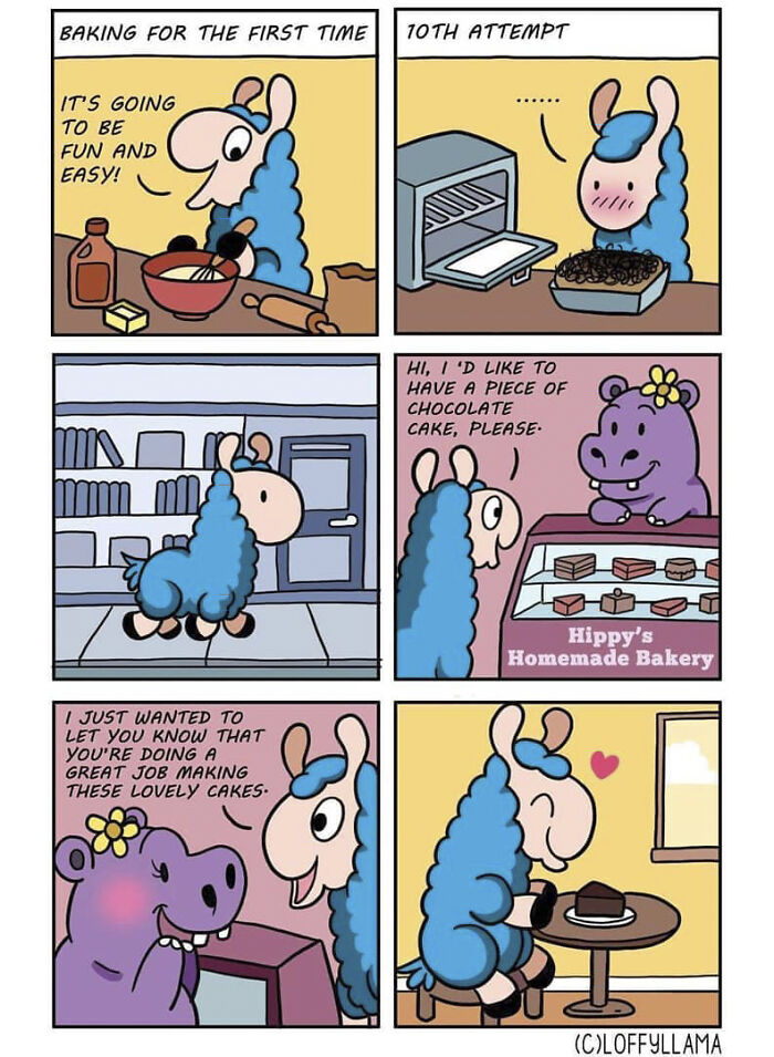 I Created A Wholesome Comic Series Featuring A Blue Llama(15 Pics)