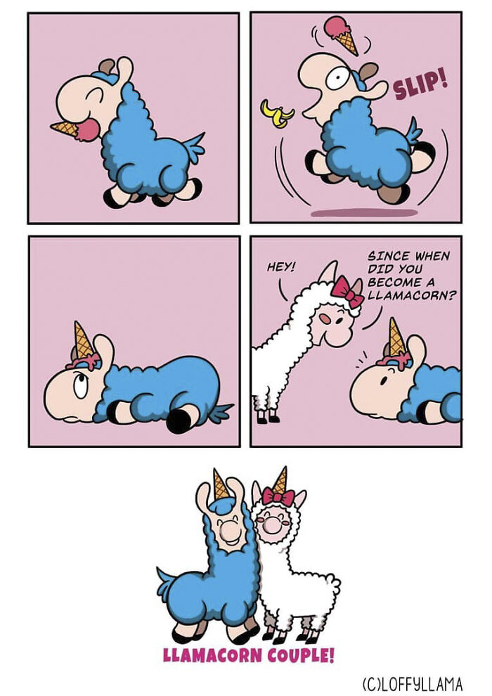 I Created A Wholesome Comic Series Featuring A Blue Llama(15 Pics)