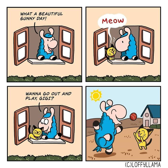 I Created A Wholesome Comic Series Featuring A Blue Llama(15 Pics)