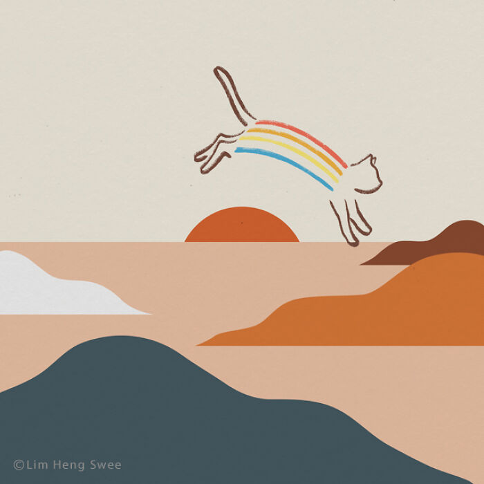 I Created 100 Illustrations To Prove That This Is The Land Of Cats. (40 Pics)