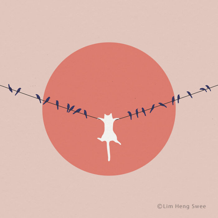 I Created 100 Illustrations To Prove That This Is The Land Of Cats. (40 Pics)