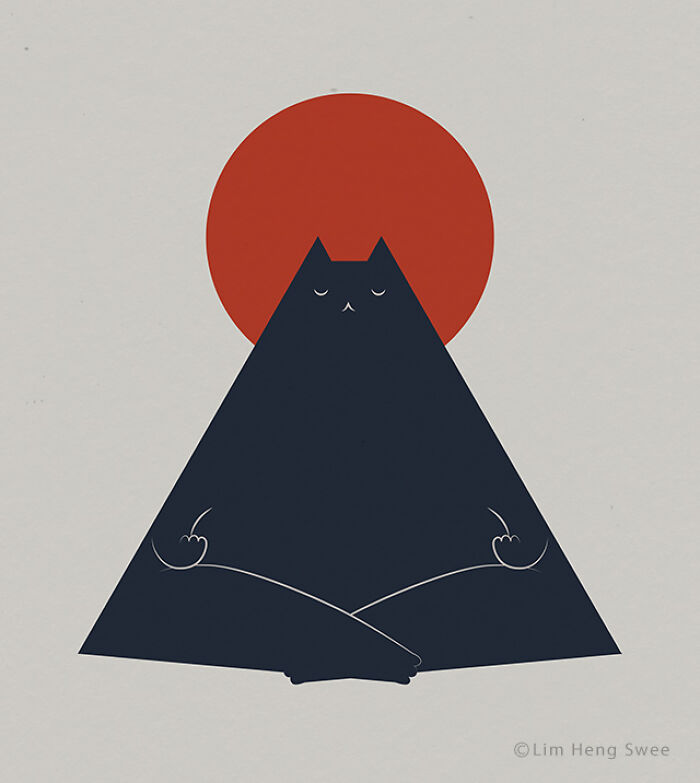 I Created 100 Illustrations To Prove That This Is The Land Of Cats. (40 Pics)