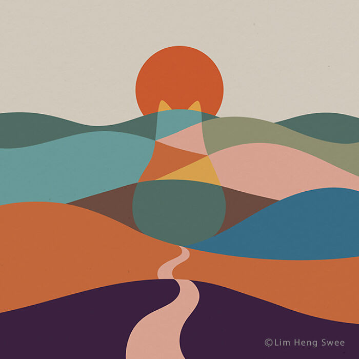 I Created 100 Illustrations To Prove That This Is The Land Of Cats. (40 Pics)