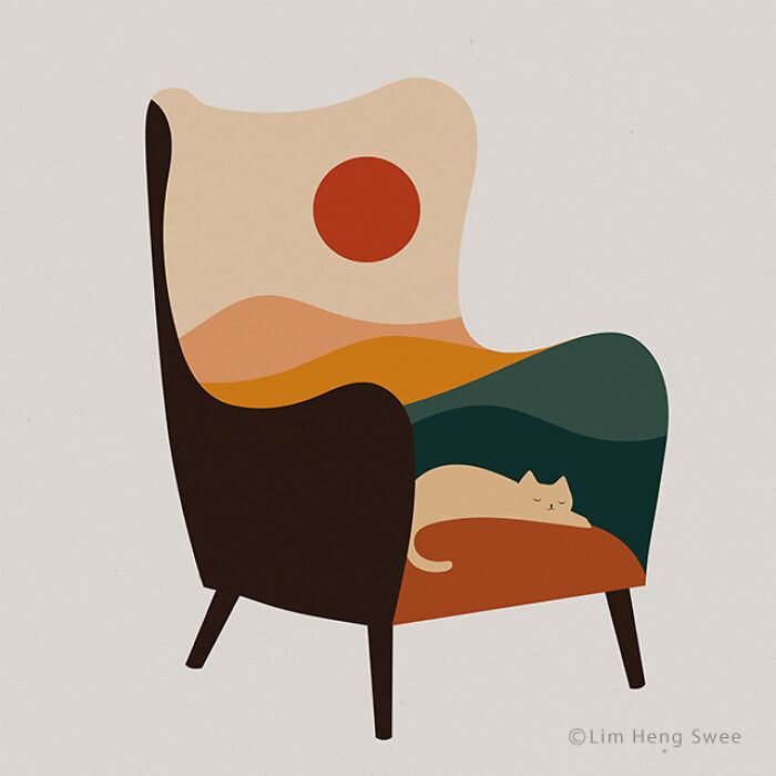 I Created 100 Illustrations To Prove That This Is The Land Of Cats. (40 Pics)