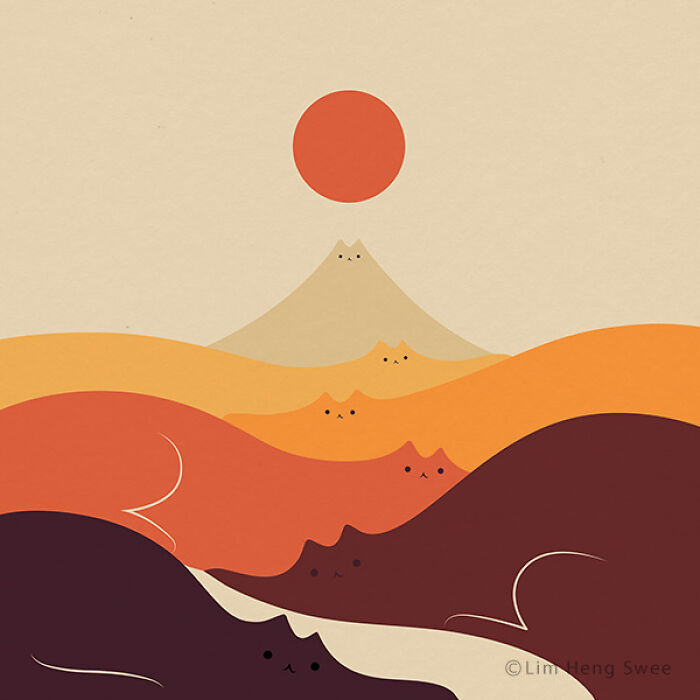 I Created 100 Illustrations To Prove That This Is The Land Of Cats. (40 Pics)