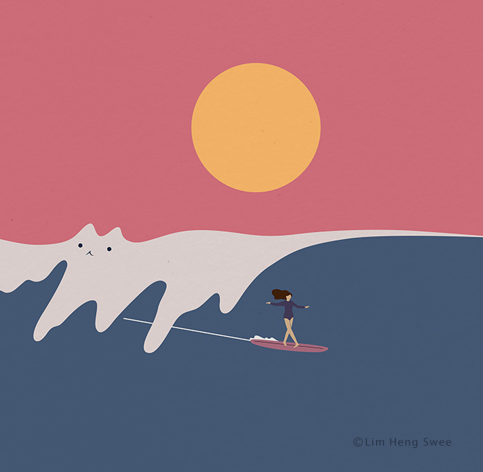 I Created 100 Illustrations To Prove That This Is The Land Of Cats. (40 Pics)