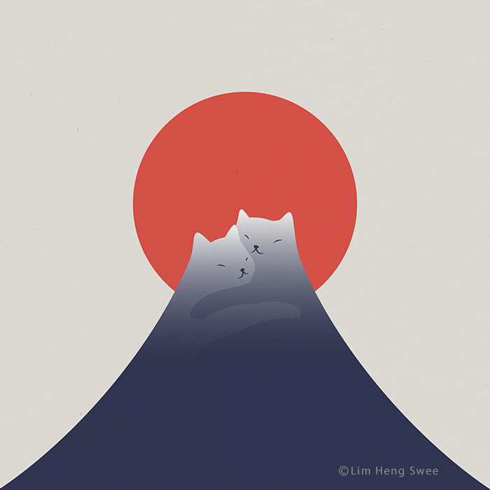 I Created 100 Illustrations To Prove That This Is The Land Of Cats. (40 Pics)