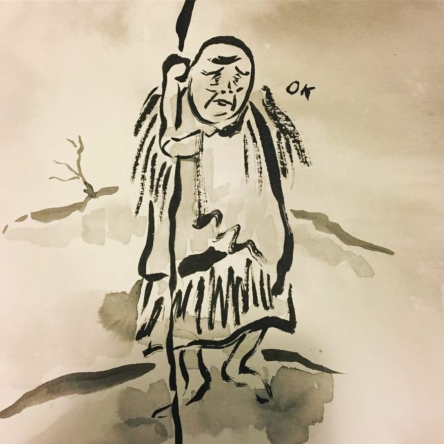 Ok Meme—Japanese Ink Style