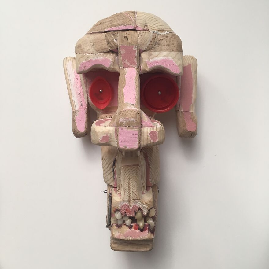 I Rediscovered A Box Of Pink Painted Scrap Wood And It Only Took A Global Lockdown To Finally Do What I Had Intended To Do With Them 7 Years Ago.