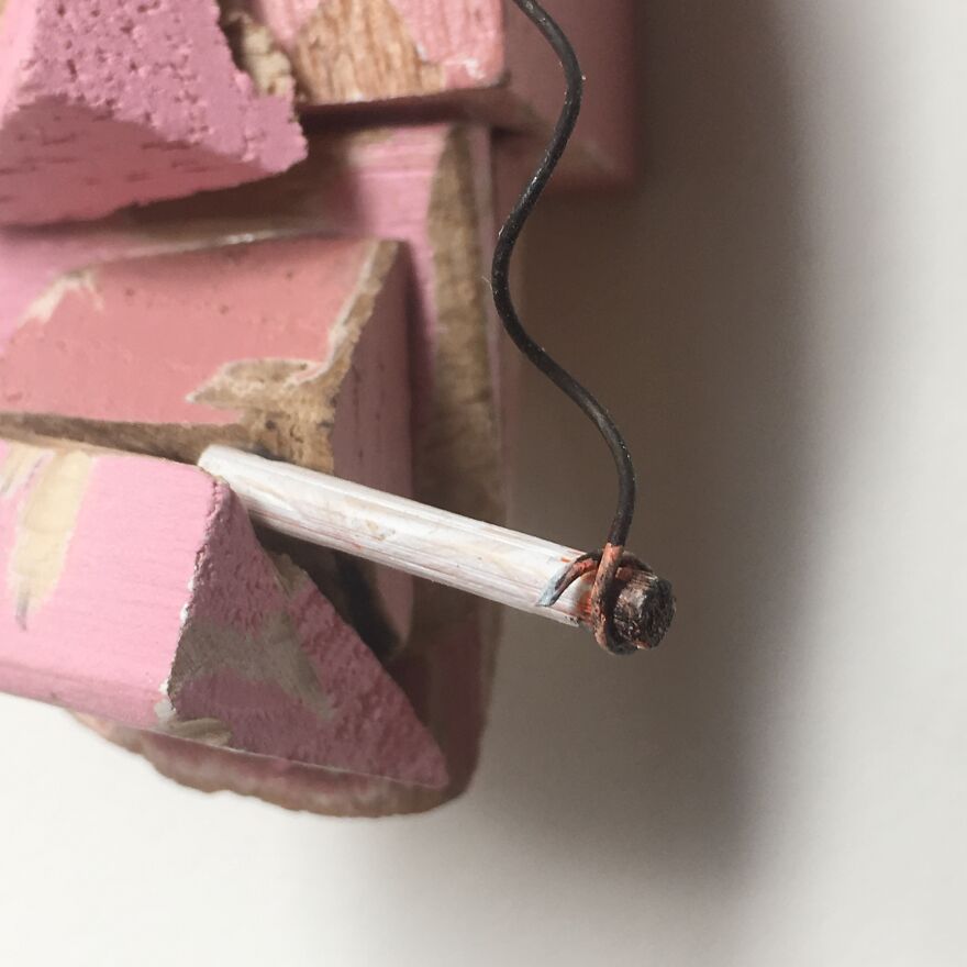 I Rediscovered A Box Of Pink Painted Scrap Wood And It Only Took A Global Lockdown To Finally Do What I Had Intended To Do With Them 7 Years Ago.