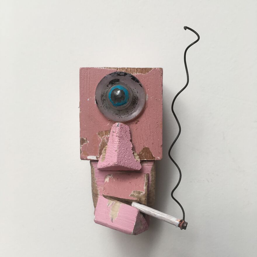 I Rediscovered A Box Of Pink Painted Scrap Wood And It Only Took A Global Lockdown To Finally Do What I Had Intended To Do With Them 7 Years Ago.