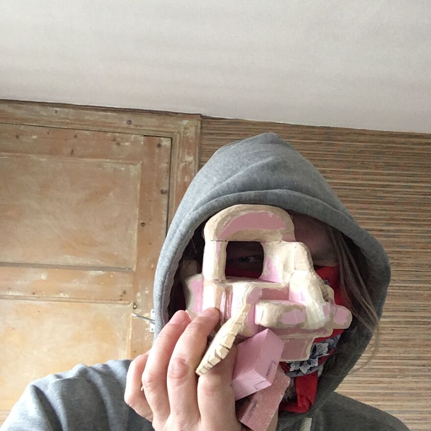 I Rediscovered A Box Of Pink Painted Scrap Wood And It Only Took A Global Lockdown To Finally Do What I Had Intended To Do With Them 7 Years Ago.