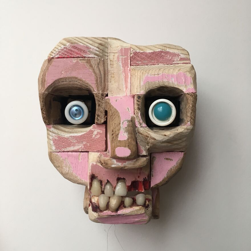 I Rediscovered A Box Of Pink Painted Scrap Wood And It Only Took A Global Lockdown To Finally Do What I Had Intended To Do With Them 7 Years Ago.