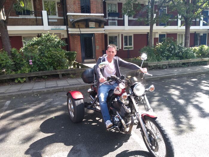 I Like Collecting Photos Of Bikes. This One Was Parked Up In My Car Park. I Asked The Owner If He Could Take A Picture Of Me On It.