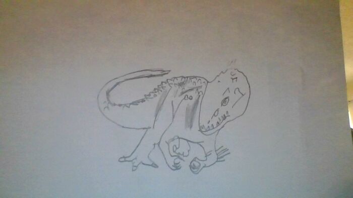 Indominus Rex (No Color)(Made By A 10 Year Old/ Me)