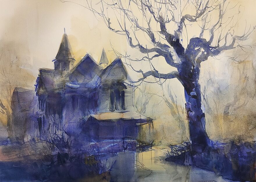 My Watercolors Show The Beauty Of Abandoned Places