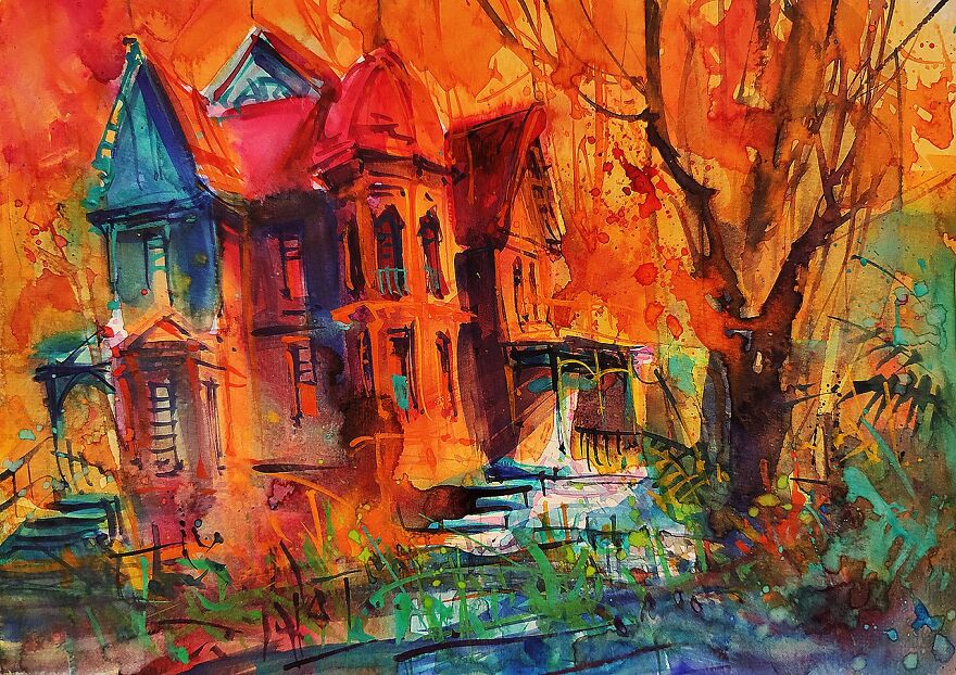 My Watercolors Show The Beauty Of Abandoned Places