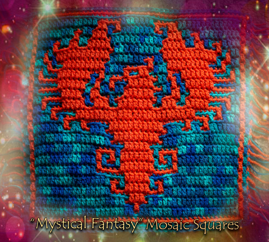 I've Been Designing Mosaic Crochet Squares For The Past Month To Relieve Anxiety I've Been Designing Mosaic Crochet Squares For The Past Month To Relieve Anxiety