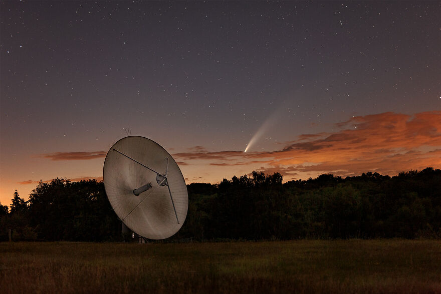 Satellite Dishes And The Comet