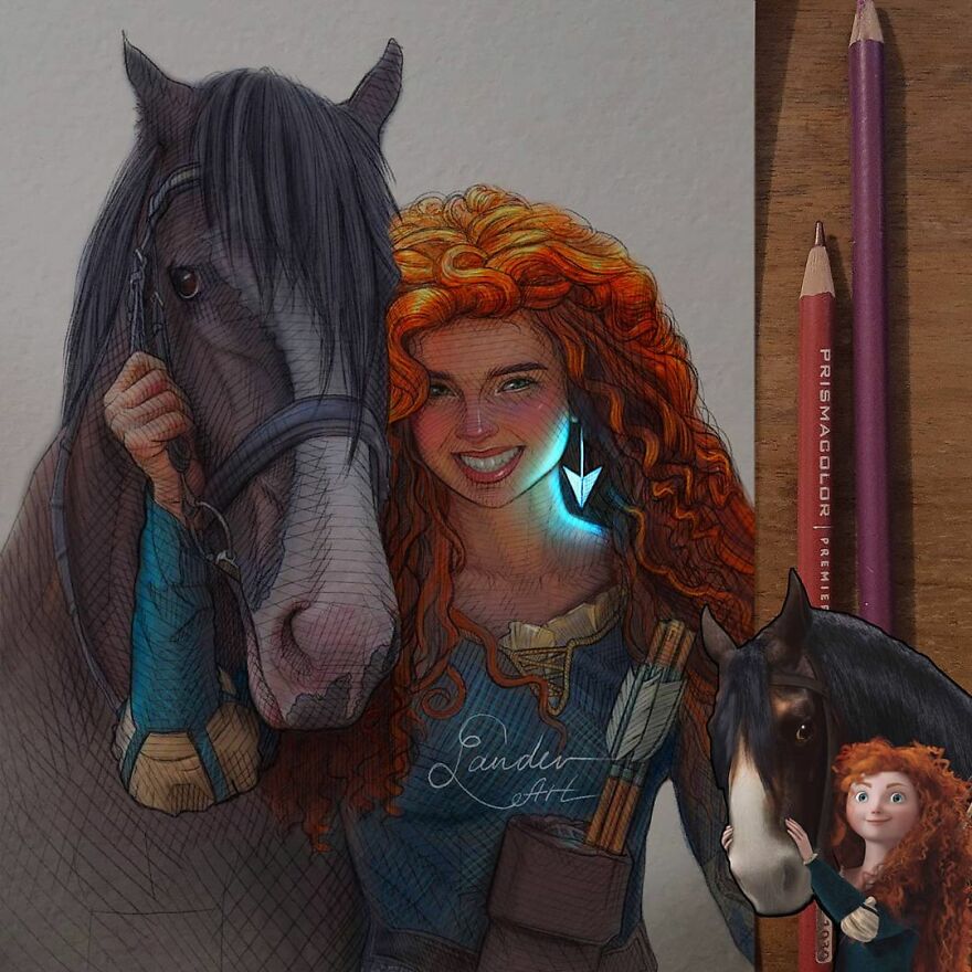 This Artist's Drawings Of Cartoon Princesses And Their Pets Look Like They're Glowing (7 Pics) This Artist's Drawings Of Cartoon Princesses And Their Pets Look Like They're Glowing (7 Pics)