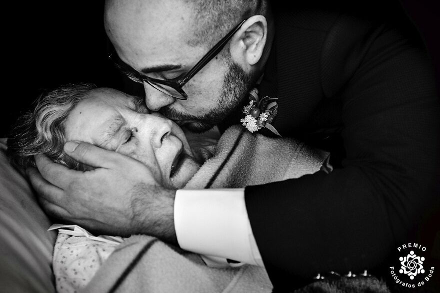Emotional Portrait Of A Groom With An Elder Parent By Beatriz Bernal