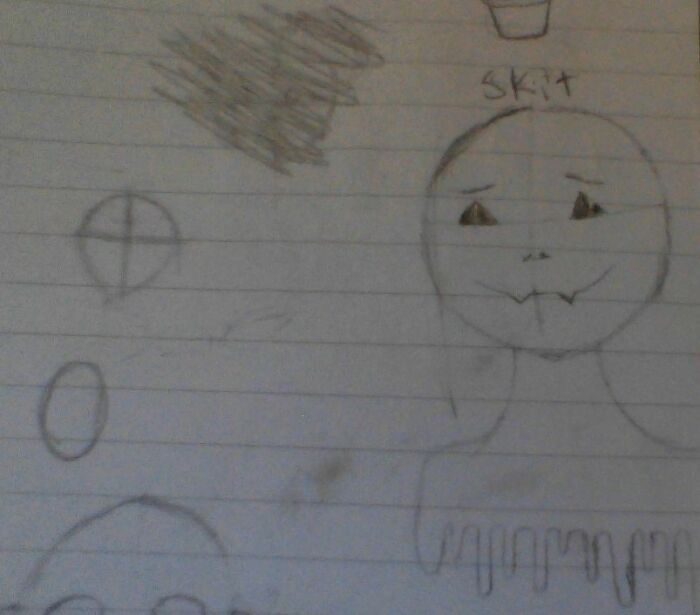 Sorry For The Bad Image Quality And Other Sketches But Here Is Skit. I Was Just Trying To Draw Something And Came Up With Him, Definitely My Best Ones Yet