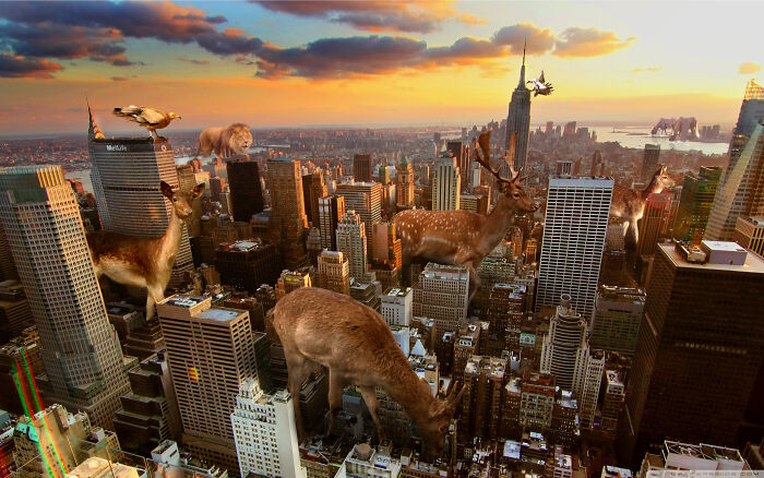 What Would Happen If Giant People "Invaded" Our Cities? Digital Artists Bring That Answer