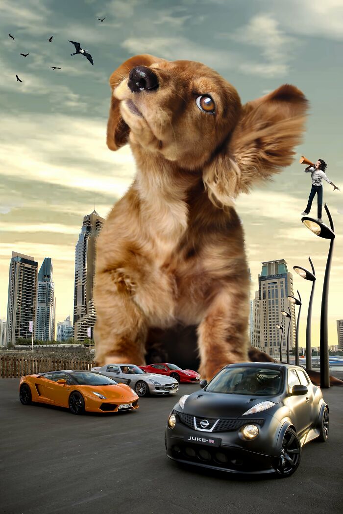 What Would Happen If Giant People "Invaded" Our Cities? Digital Artists Bring That Answer