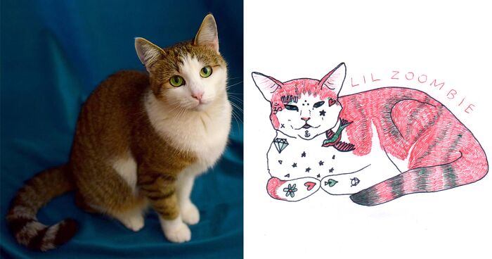 For Inktober, I Imagined My Cat As Being 37 Different Names That I Call Her