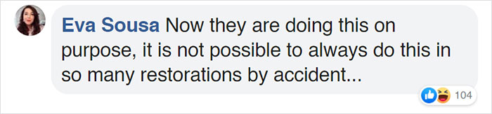 Somebody Pulled A 'Not My Job' On This 1923 Statue During Its Restoration Somebody Pulled A 'Not My Job' On This 1923 Statue During Its Restoration