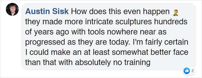Somebody Pulled A 'Not My Job' On This 1923 Statue During Its Restoration Somebody Pulled A 'Not My Job' On This 1923 Statue During Its Restoration