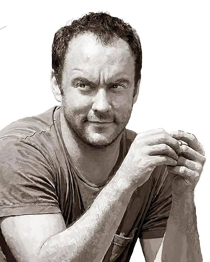 A Nearly Done Painting Of Dave Matthews.