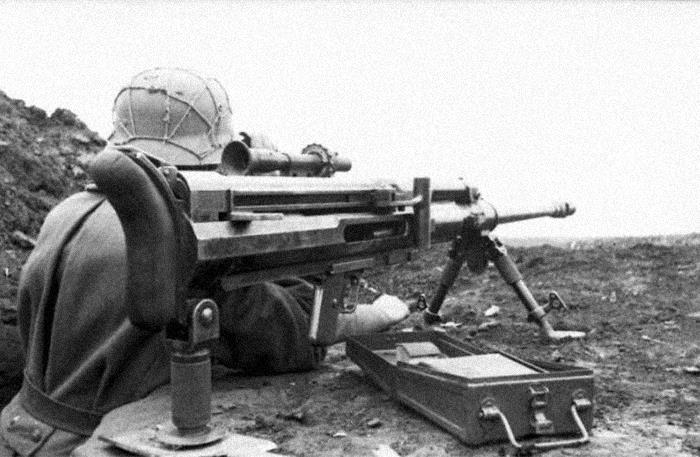 A Hungarian Soldier With A Swiss Solothurn S18/1000 Anti-Tank Rifle. Southern Soviet Union, 1941-1942