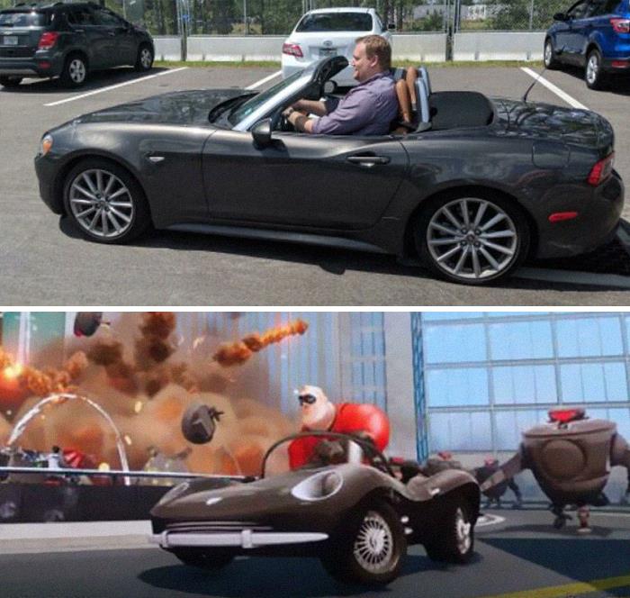 They Wanted Me To Get In My Co-Worker’s Car For A Mr. Incredible Moment. I’m 6’7”