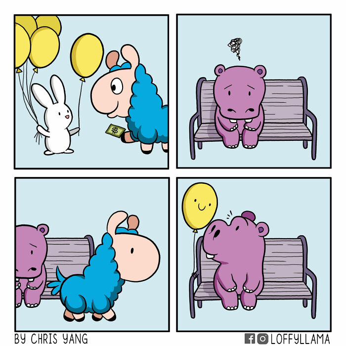 I Created A Wholesome Comic Series Featuring A Blue Llama(15 Pics)