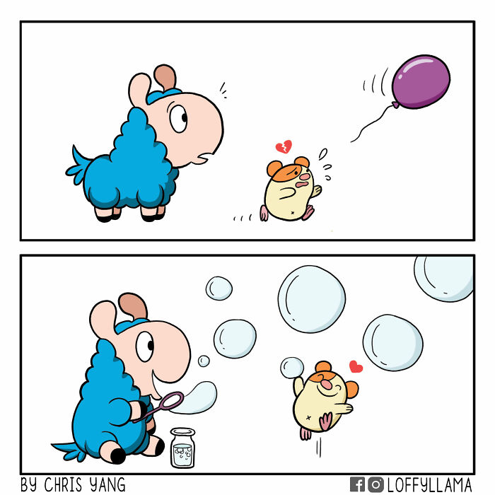 I Created A Wholesome Comic Series Featuring A Blue Llama(15 Pics)