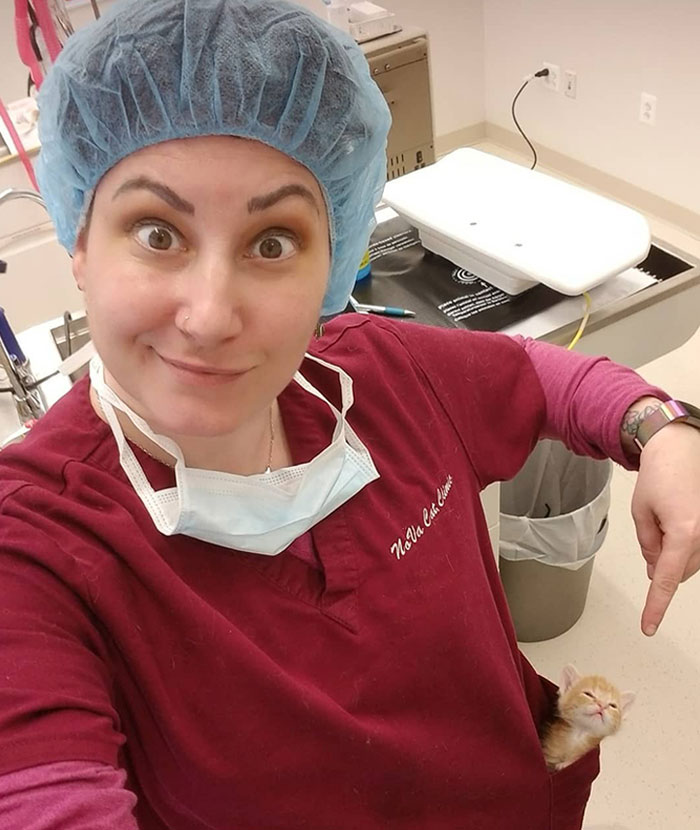 This Pocket Is Just Right For This Little Kitten