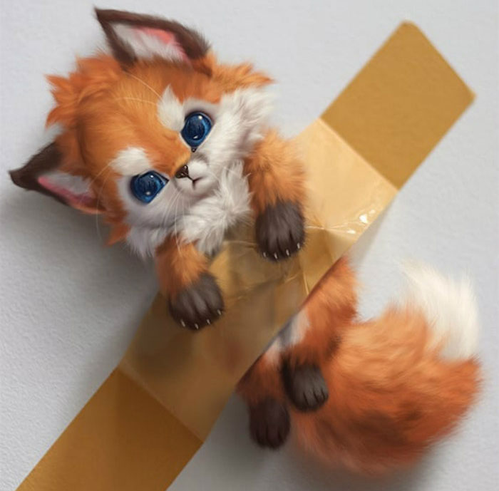 This Artist Can’t Have Pets In His Apartment, So He Puts Digital Furry Animals In Real-Life Situations (29 New Pics)