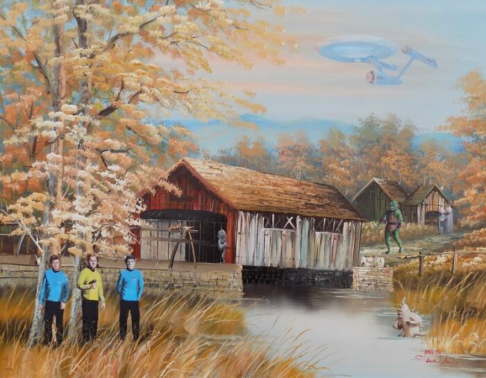Artist Adds 'Star Wars' To Boring Thrift Store Paintings
