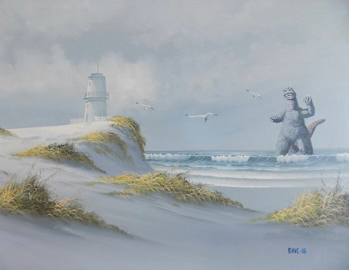 Artist Adds 'Star Wars' To Boring Thrift Store Paintings Artist Adds 'Star Wars' To Boring Thrift Store Paintings