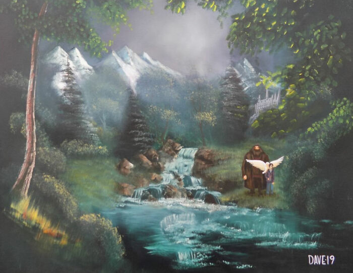 Artist Adds 'Star Wars' To Boring Thrift Store Paintings