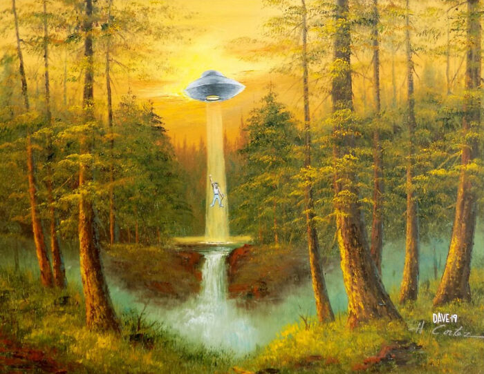 Artist Adds 'Star Wars' To Boring Thrift Store Paintings