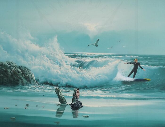 Artist Adds 'Star Wars' To Boring Thrift Store Paintings Artist Adds 'Star Wars' To Boring Thrift Store Paintings