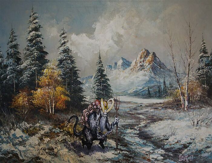 Artist Adds 'Star Wars' To Boring Thrift Store Paintings Artist Adds 'Star Wars' To Boring Thrift Store Paintings