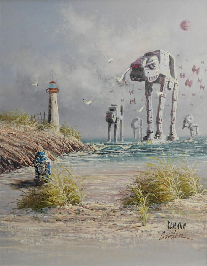 Artist Adds 'Star Wars' To Boring Thrift Store Paintings