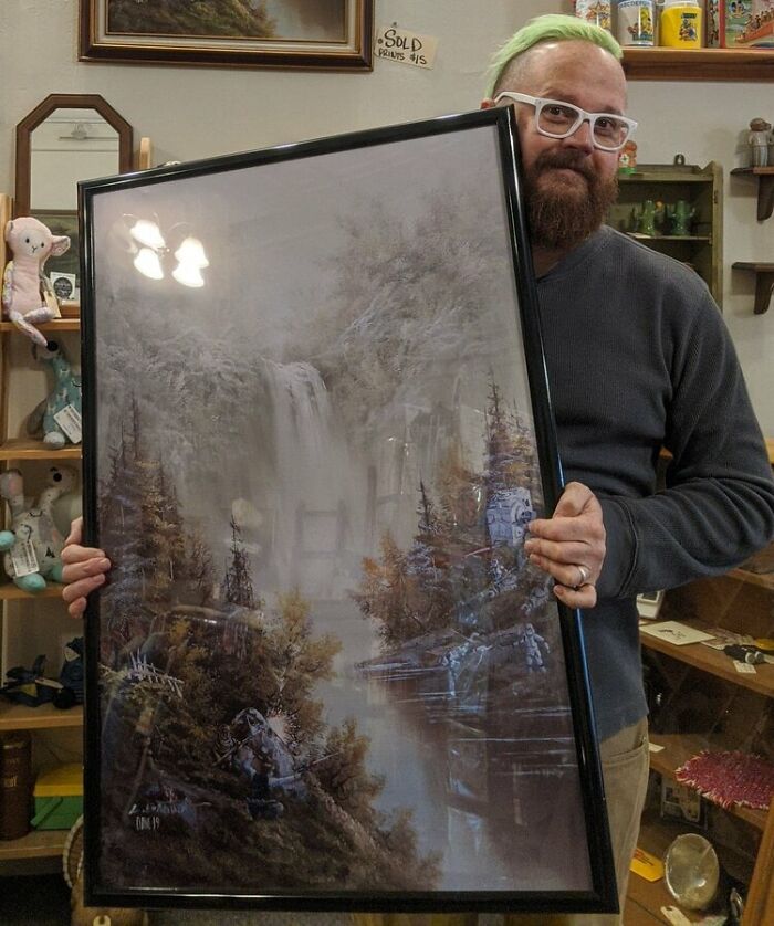 Artist Adds 'Star Wars' To Boring Thrift Store Paintings