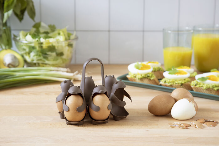 $18 Kitchen Invention 'Eggbears' Makes Boiling And Holding Brown Eggs Easy And Fun $18 Kitchen Invention 'Eggbears' Makes Boiling And Holding Brown Eggs Easy And Fun