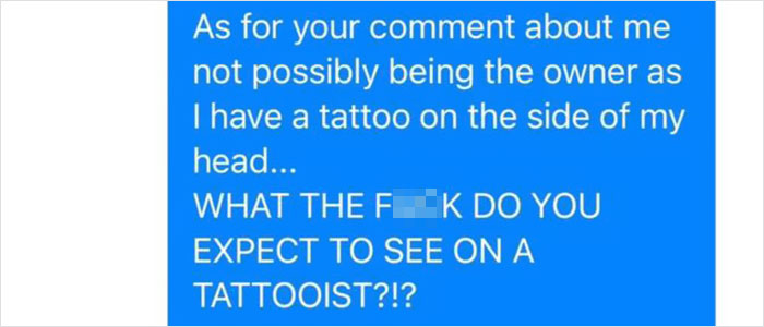 ‘Male Karen’ Complains About Tattoo Parlor Not Giving Him A Tattoo, The Owner Shuts Him Down By Telling People What Actually Happened