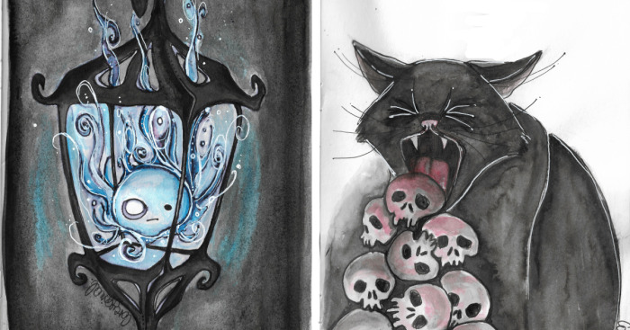 I Randomly Decided To Try Inktober This Year And Here Are The Results