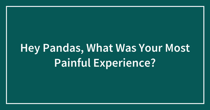 Hey Pandas, What Was Your Most Painful Experience? (Closed)